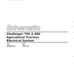 Cat Electrical Challenger 75C & 85C Agricultural Tractors Electrical System Schematic Manual - PDF DOWNLOAD
