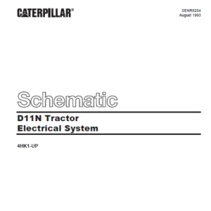 Cat Electrical D11N Tractor Electrical System Schematic Manual - PDF DOWNLOAD