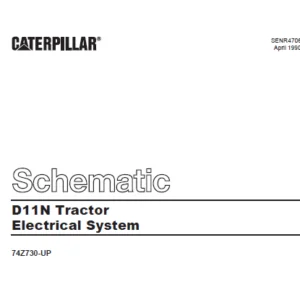 Cat Electrical D11N Tractor Electrical System Schematic Manual - PDF DOWNLOAD