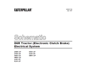 Cat Electrical D6R Tractor (Electronic Clutch Brake)  Electrical System Schematic Manual - PDF DOWNLOAD