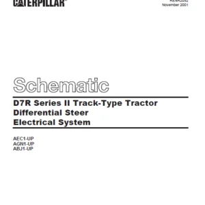 Cat Electrical D7R Series II Track-Type Tractor Differential Steer Electrical System Schematic Manual - PDF DOWNLOAD