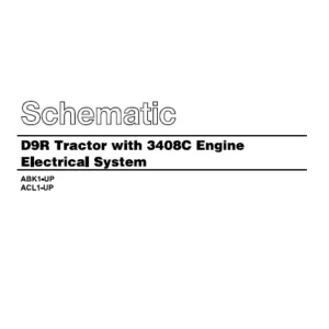 Cat Electrical D9R Tractor with 3408C Engine System Schematic Manual  - PDF DOWNLOAD