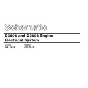 Cat Electrical G3606 and G3608 Engine Electrical System Schematic Manual - PDF DOWNLOAD