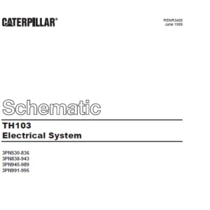 Cat Electrical TH103 Electrical System Schematic Manual - PDF DOWNLOAD