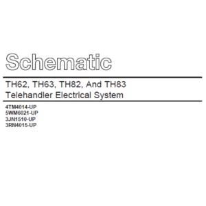 Cat Electrical TH62 TH63 TH82 And TH83 Telehandler Electrical System Schematic Manual - PDF DOWNLOAD