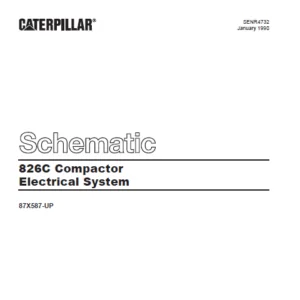 Cat Electrical 826C Compactor Electrical System Schematic Manual - PDF DOWNLOAD