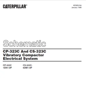 Cat ElectricalCP-323C And CS-323C Vibratory Compactor Electrical System Schematic Manual - PDF DOWNLOAD