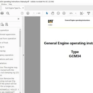 Cat Engine Type GCM34 operating instructions Manual - PDF DOWNLOAD