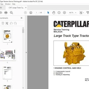 Cat Large Track Type Tractors MALAGA Service Training Manual - PDF DOWNLOAD