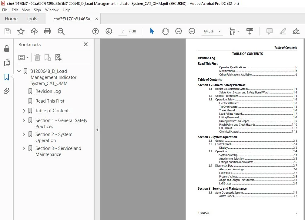 Cat Load Management Indicator System Operation & Maintenance Manual - PDF DOWNLOAD - Image 4