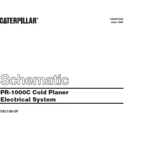 Cat PR-1000C Cold Planer Electrical System Schematic Manual - PDF DOWNLOAD