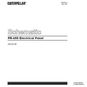 Cat PR-450 Electrical Panel Electrical System Schematic Manual - PDF DOWNLOAD