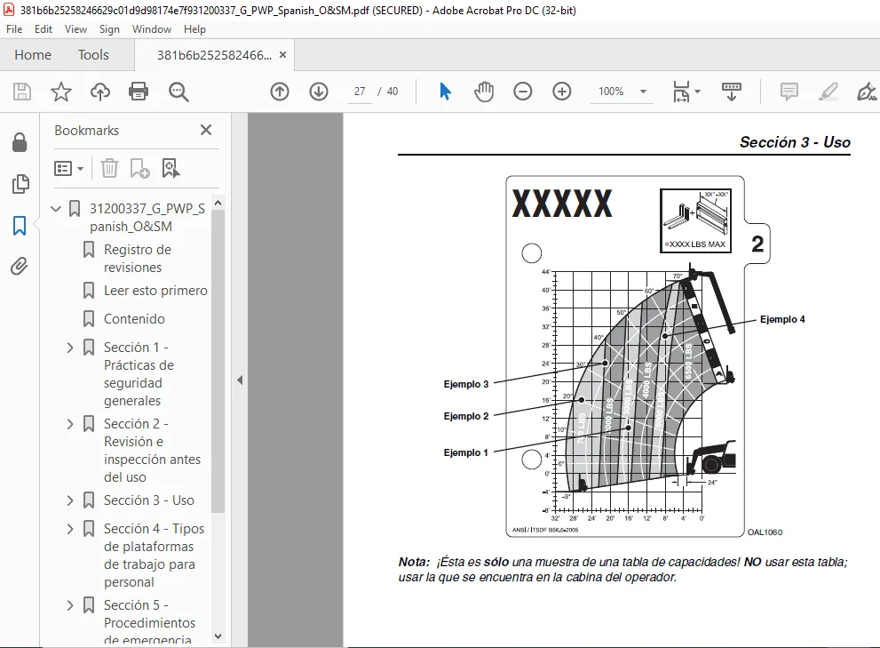 Cat Plataforma de trabajo para personal para manipuladortelescópico Manual del operador - PDF DOWNLOAD (Spanish) - Image 5