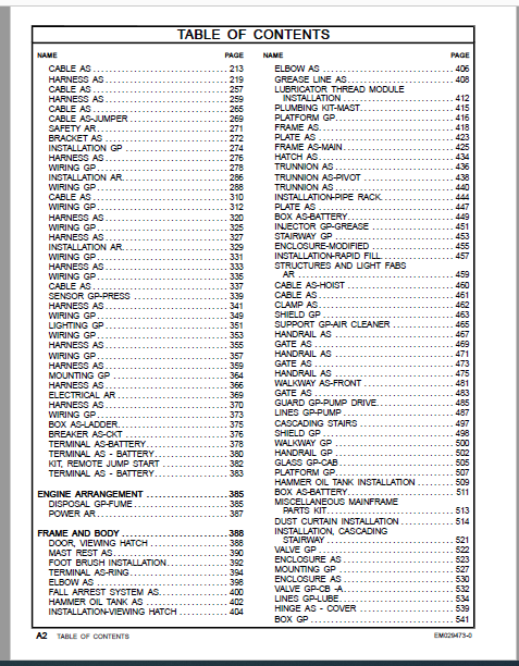 Cat Rotary Drill MD6540C Rotary Drill Parts Manual – PDF DOWNLOAD ...