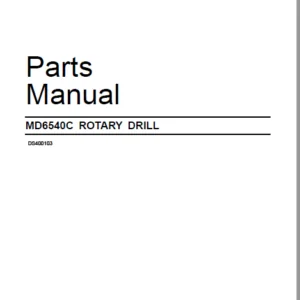 Cat Rotary Drill MD6540C Rotary Drill Parts Manual – PDF DOWNLOAD