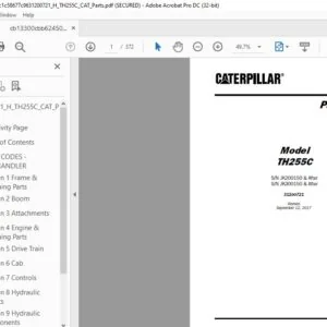 Cat TH255 Telehandler Parts Manual - PDF DOWNLOAD
