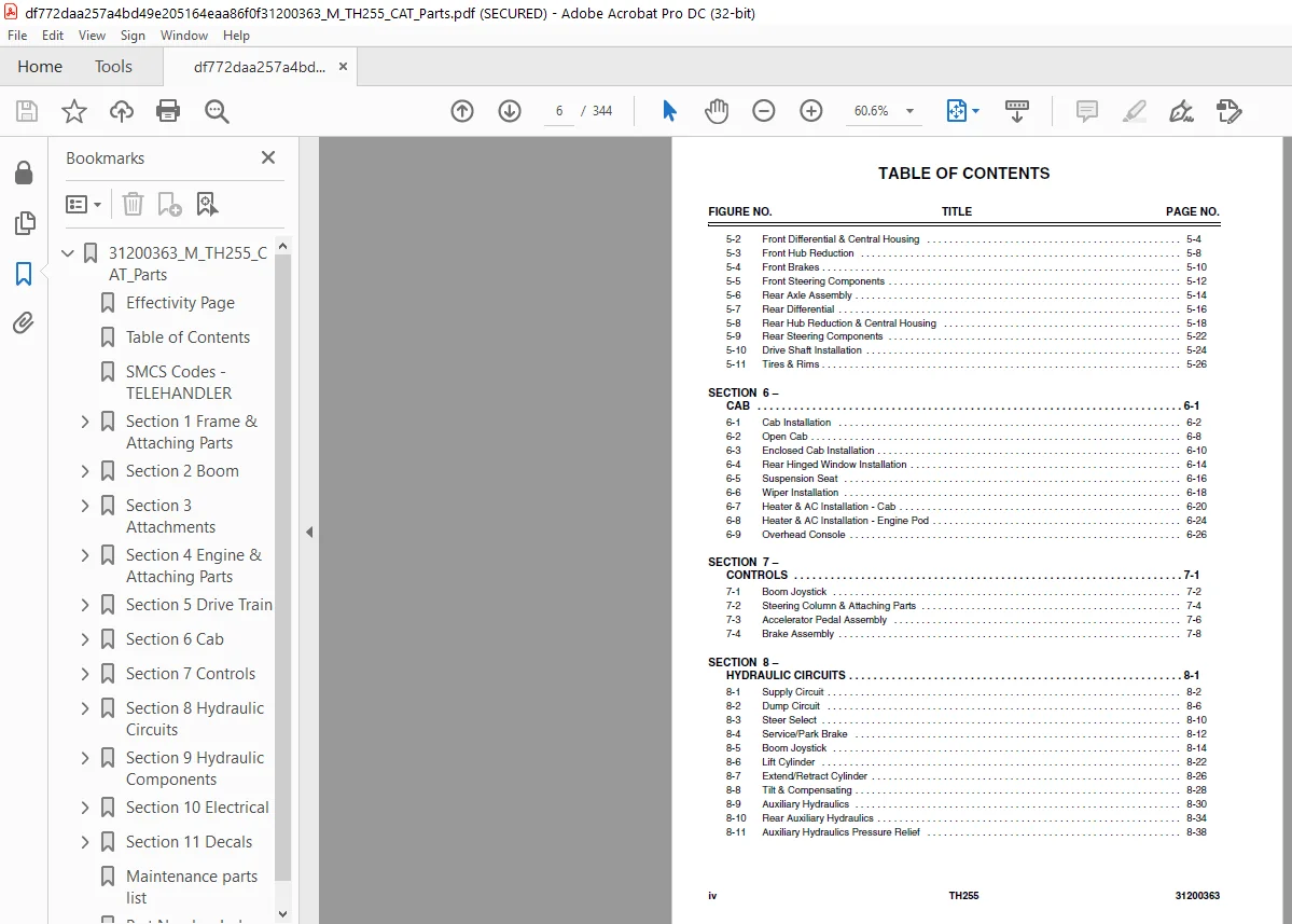 Cat TH255 Telehandler Parts Manual - PDF DOWNLOAD - Image 3