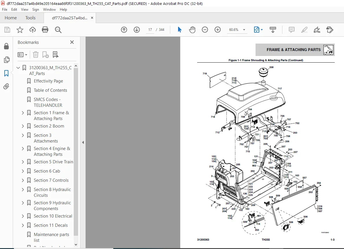 Cat TH255 Telehandler Parts Manual - PDF DOWNLOAD - Image 4