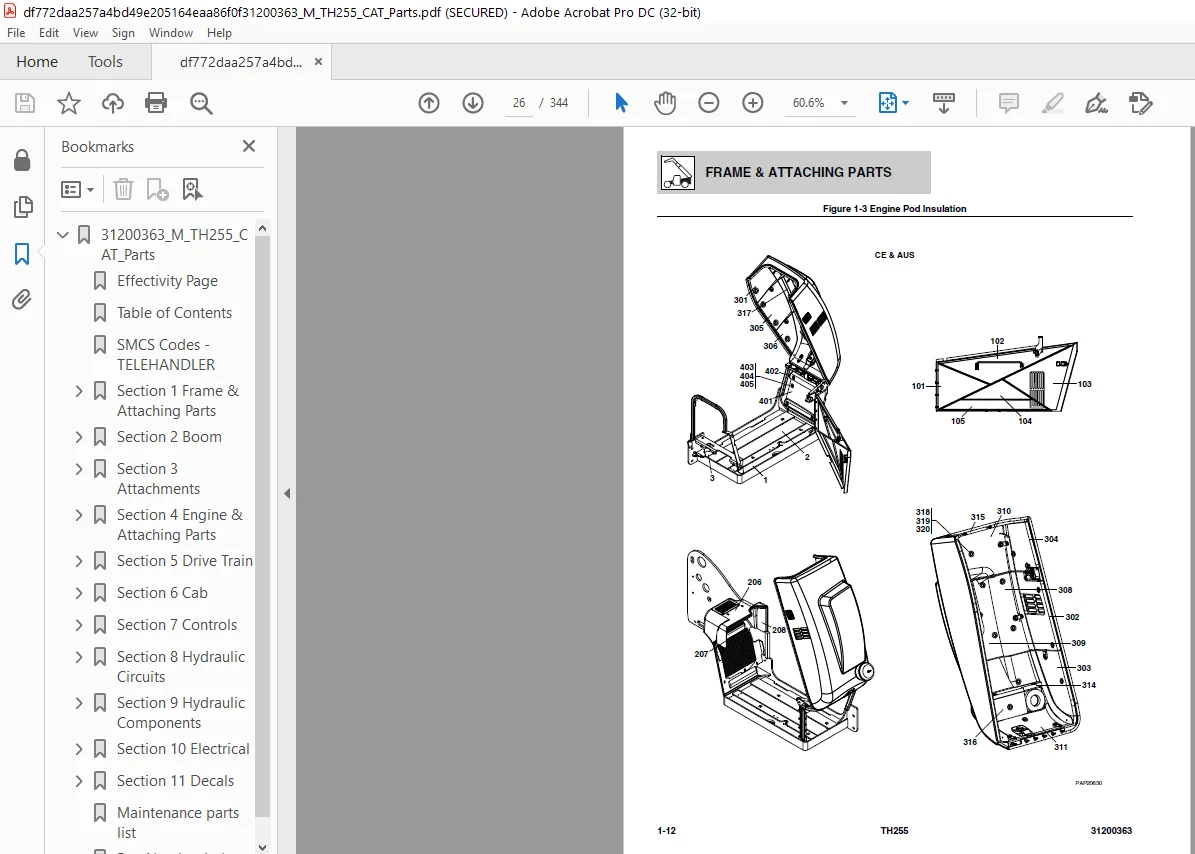 Cat TH255 Telehandler Parts Manual - PDF DOWNLOAD - Image 5