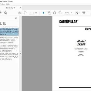 Cat TH255 Telehandler Service Manual - PDF DOWNLOAD