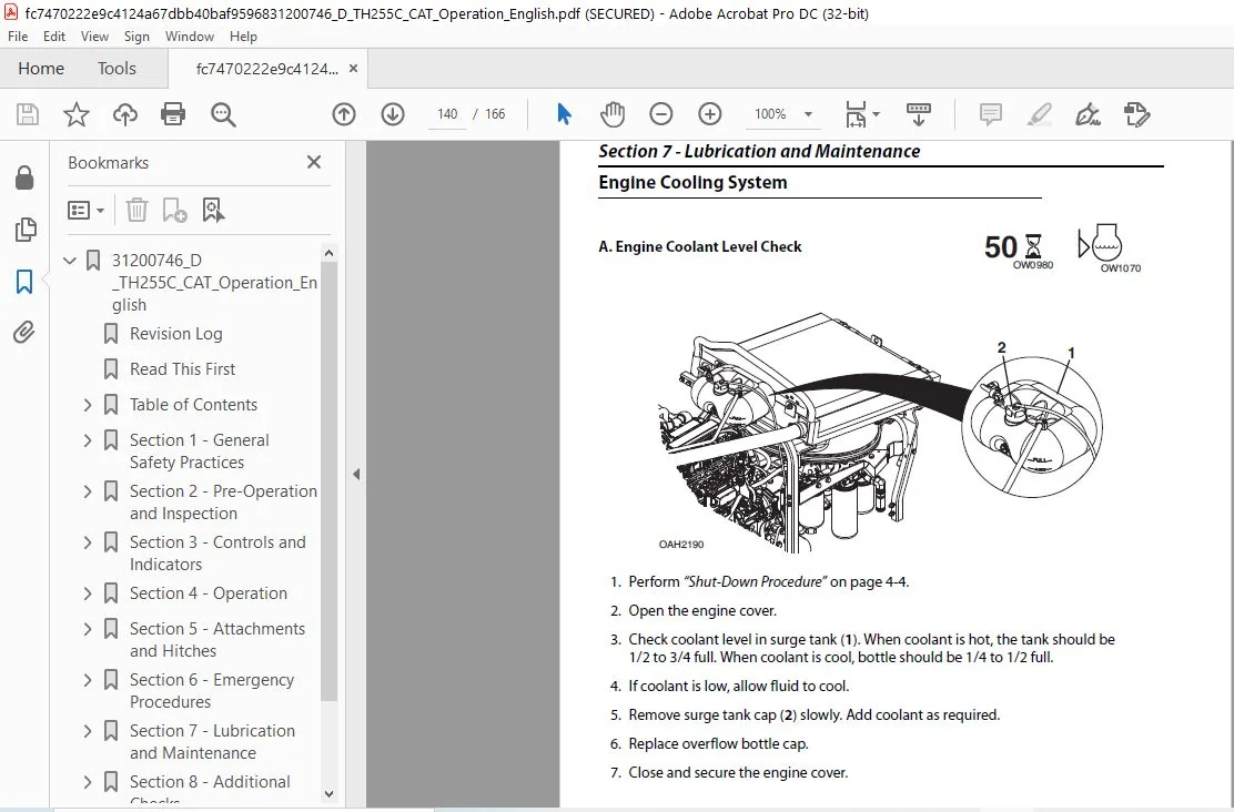 Cat TH255C Telehandler Operation & Maintenance Manual - PDF DOWNLOAD - Image 6