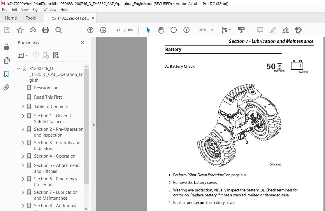 Cat TH255C Telehandler Operation & Maintenance Manual - PDF DOWNLOAD - Image 7