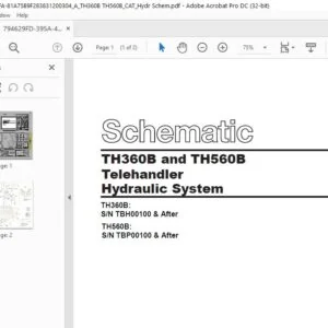 Cat TH360B & TH560B Telehandler Hydraulic System Manual - PDF DOWNLOAD