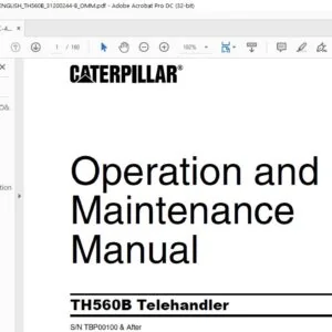 Cat TH560B Telehandler Operation & Maintenance Manual - PDF DOWNLOAD