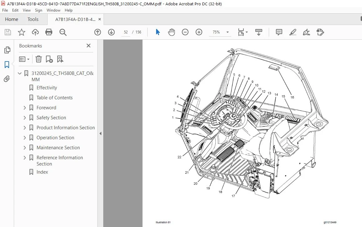 Cat TH580B Telehandler Operation & Maintenance Manual - PDF DOWNLOAD - Image 4