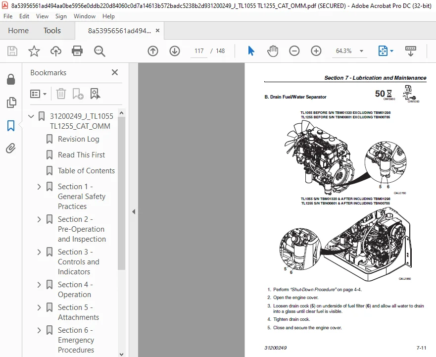 Cat TL1055 TL1255 Operation & Maintenance Manual - PDF DOWNLOAD - Image 5