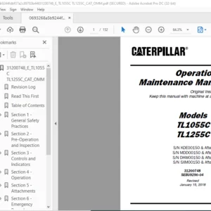 Cat TL1055C TL1255C Operation & Maintenance Manual - PDF DOWNLOAD