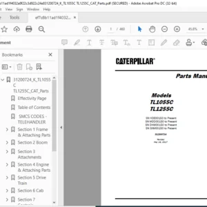 Cat TL1055C TL1255C Parts Manual - PDF DOWNLOAD