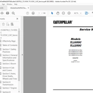 Cat TL1055C TL1255C Service Manual - PDF DOWNLOAD