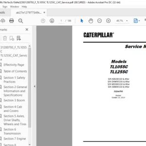Cat TL1055C TL1255C Service Manual - PDF DOWNLOAD