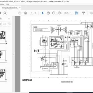 Cat TL642C & TL943C Hydraulic Schematic Manual - PDF DOWNLOAD