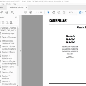 Cat TL642C TL943C Parts Manual - PDF DOWNLOAD