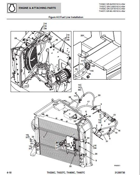 Cat TH336C TH337C TH406C TH407C Telehandler Parts Catalog PDF - Image 3