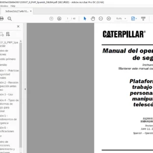 Cat Telehandler Plataforma de trabajo para personal para manipulador telescópico - Manual del operador - PDF DOWNLOAD (Spanish)
