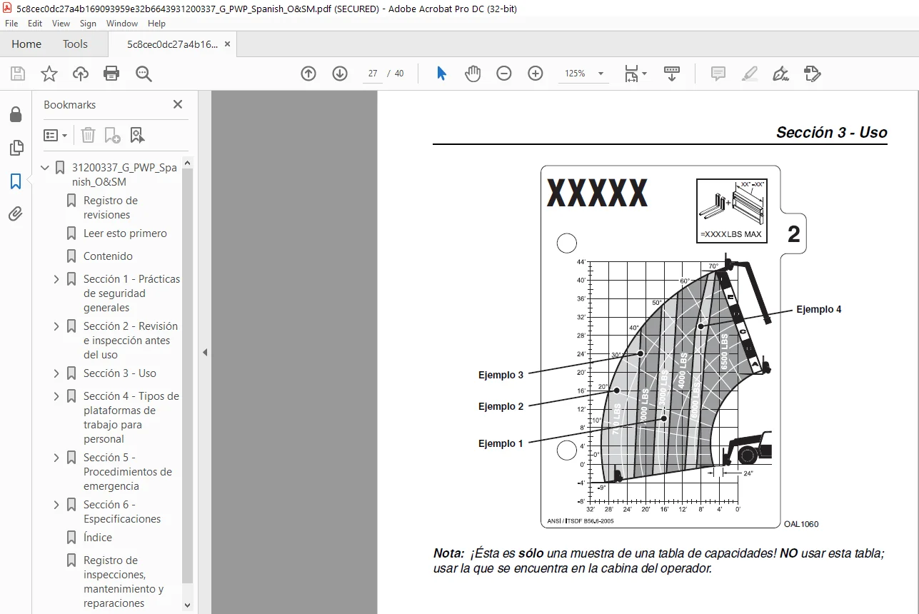 Cat Telehandler Plataforma de trabajo para personal para manipulador telescópico - Manual del operador - PDF DOWNLOAD (Spanish) - Image 5