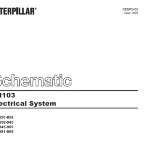 Cat Telehandler TH103-3PN Hydraulic + Electrical System Schematic Manual - PDF DOWNLOAD