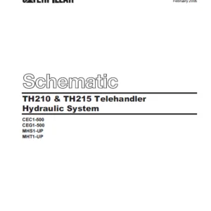 Cat Telehandler TH210-CEC Hydraulic + Electrical System Schematic Manual - PDF DOWNLOAD