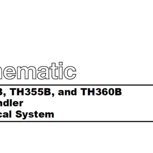 Cat Telehandler TH355B-JRK Hydraulic + Electrical System Schematic Manual  - PDF DOWNLOAD