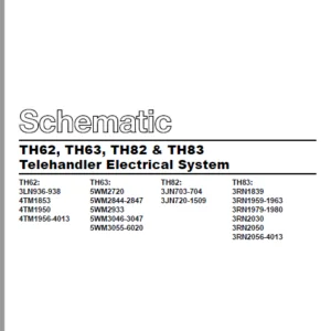 Cat Telehandler TH62-4TM Electrical + Hydraulic System Schematic Manual - PDF DOWNLOAD