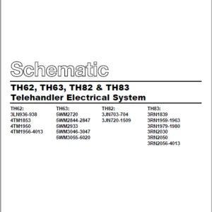 Cat Telehandler TH63-5WM electrical + Hydraulic System Schematic Manual - PDF DOWNLOAD