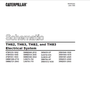 Cat Telehandler TH82-3JN Hydraulic + Electrical System Schematic Manual - PDF DOWNLOAD