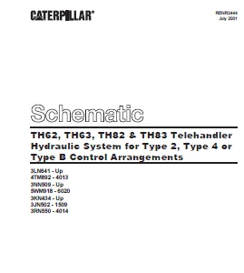 Cat Telehandler TH82-3kN Hydraulic + Electrical System Schematic Manual - PDF DOWNLOAD