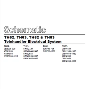 Cat Telehandler TH83-3RN Hydraulic + Electrical System Schematic Manual - PDF DOWNLOAD