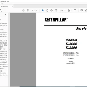 Cat Telehandler TL1055 TL1255 Service Manual - PDF DOWNLOAD