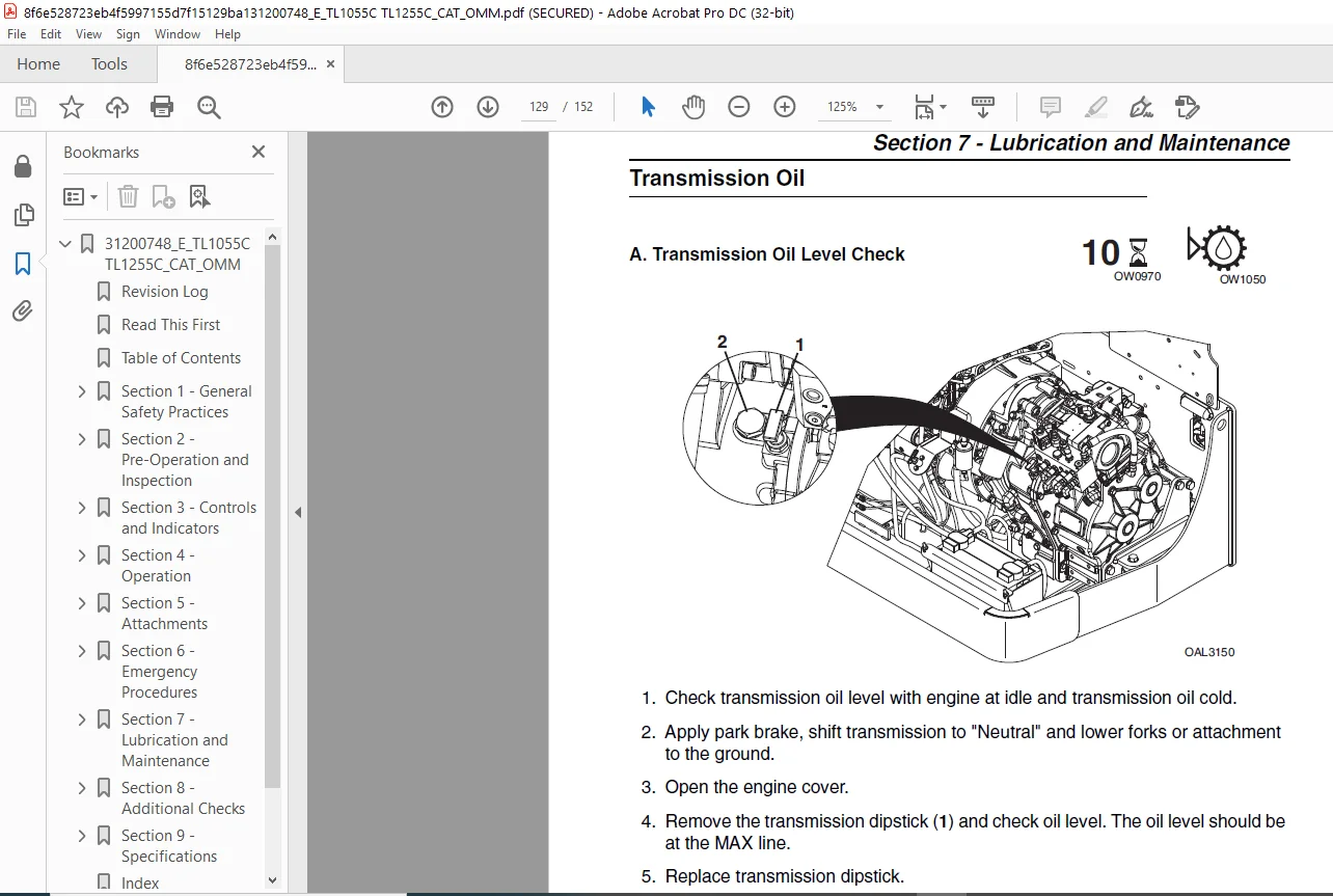 Cat Telehandler TL1055C TL1255C Operation & Safety Manual - PDF DOWNLOAD - Image 4