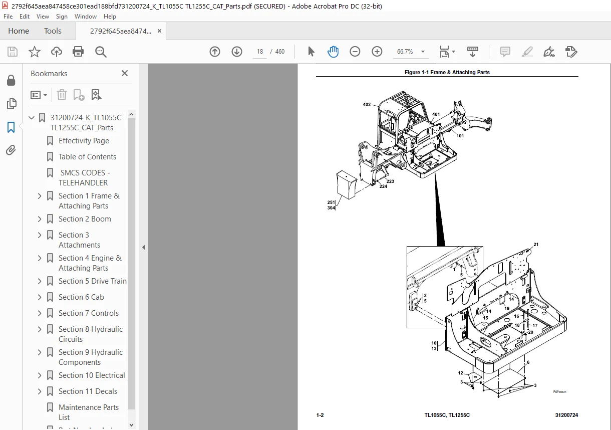 Cat Telehandler TL1055C TL1255C Parts Manual - PDF DOWNLOAD - Image 2